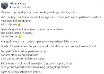 Mirjana Hrga o izborima