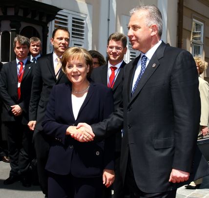 Ivo Sanader i Angela Merkel 2007. u Banskim dvorima