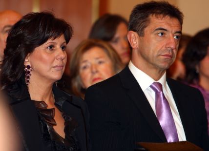 Darko Milinović sa suprugom Blaženkom na vjenčanju Ivana Valentića 2009.