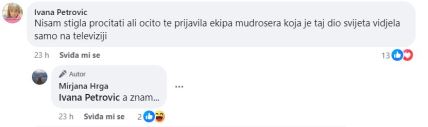 Mirjana Hrga odgovorila Ivani Petrović