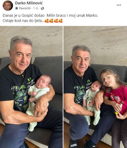 Darko Milinović pozirao s unucima