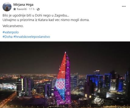 Mirjana Hrga objavila snimku iz Dohe