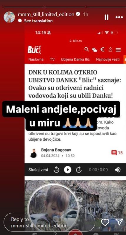 Milica Polskaya oglasila se nakon vijesti o smrti Danke Ilić