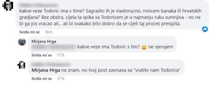 Mirjana Hrga redovito na Facebooku komentira aktualnosti