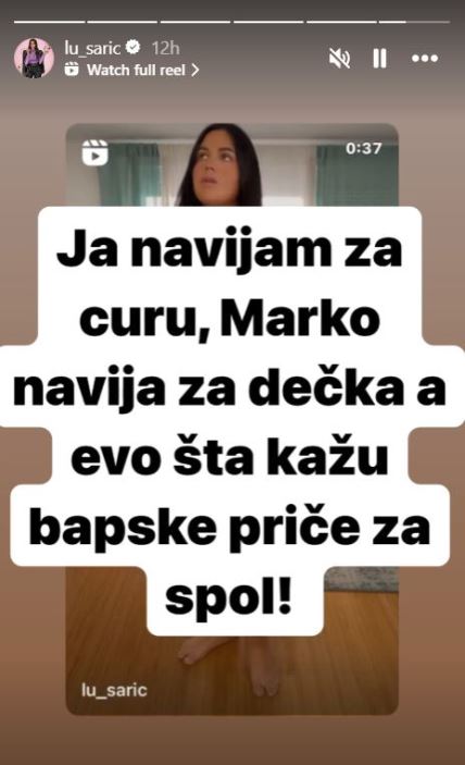 Lucija Šarić Lončarek o spolu bebe koju nosi