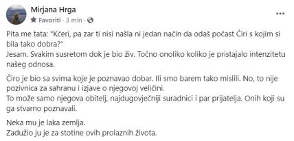 Mirjana Hrga o Ćiri Blaževiću